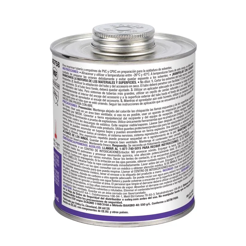 Oatey 30759 8 oz Purple Primer