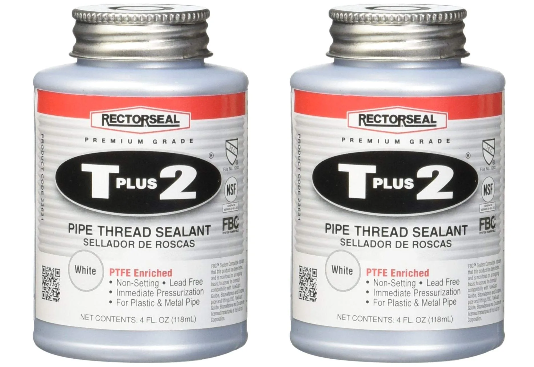 Rectorseal 23631 T Plus 2 Pipe Thread Sealant 8 oz