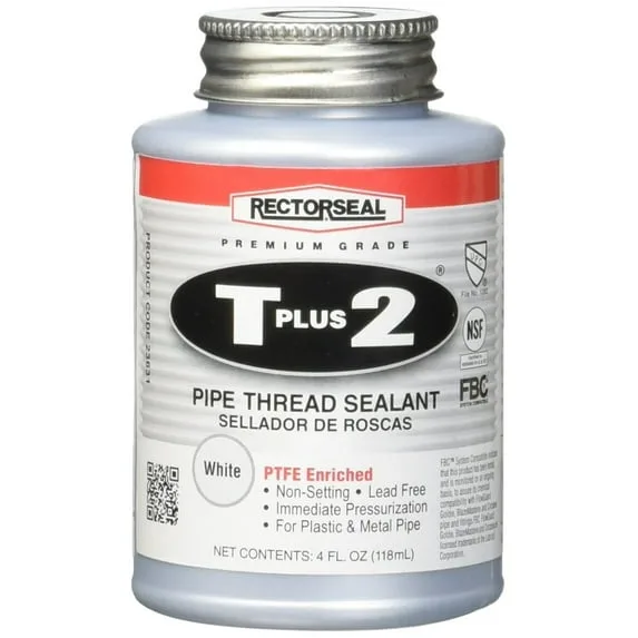 Rectorseal 23631 T Plus 2 Pipe Thread Sealant 8 oz image 2